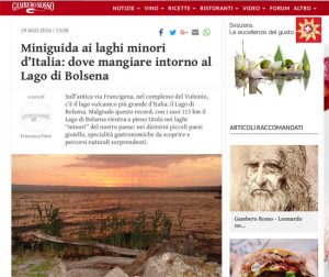 Il lago di Bolsena su Gambero Rosso
