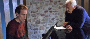 Marco Achtner al pianoforte e Mogol-