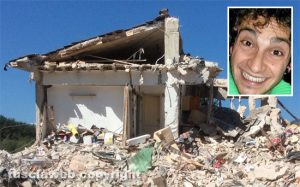 Terremoto - Amatrice - Nel riquadro Andrea Tomei