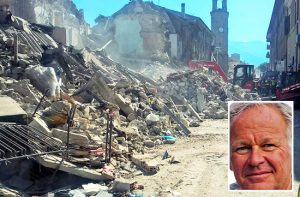 Terremoto - Amatrice - Nel riquadro Carlo Doglioni