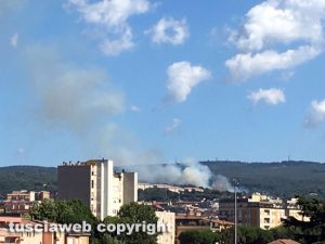 Viterbo - Bosco in fiamme sulla Cimina