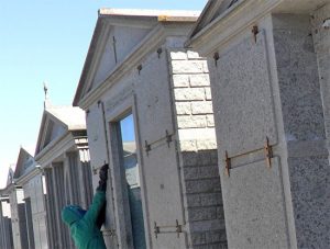 Montefiascone - I volontari Asvom bonificano nidi di calabrone al cimitero