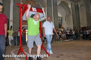 Viterbo - Santa Rosa - Le prove di recupero dei facchini