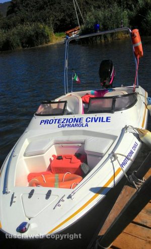 La barca Minnie della protezione civile di Caprarola