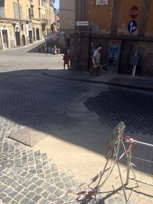 Viterbo - I lavori in piazza San Faustino