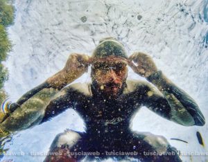 Umberto Casani in acqua