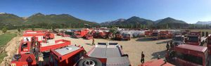 Terremoto nel centro Italia - Il campo base dei vigili del fuoco