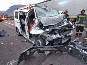 L'incidente sul Brennero - Foto Vdf Egna