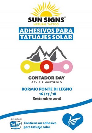 Il tatoo distribuito alla tre giorni con Contador 