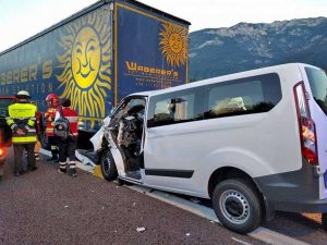 L'incidente sul Brennero - Foto Fdv Egna