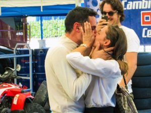 Gustavo Sandrucci e la compagna Eleana