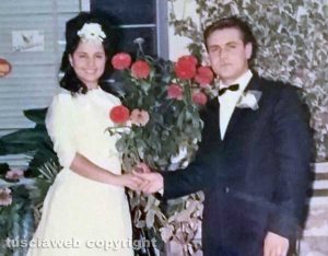 Marisa e Franco Cantoni nel giorno del matrimonio