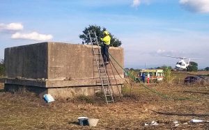 Bagnoregio - L'intervento dei vigili del fuoco alla cisterna