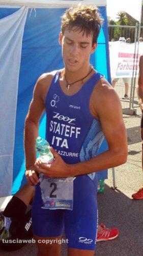 Tarquinia - Gara di triathlon al lido - Il vincitore