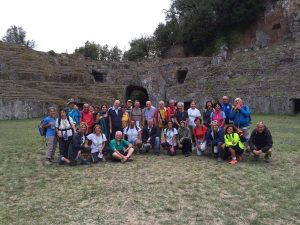 Sutri - Anfiteatro - Il cammino della via Francigena