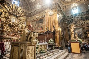 Grotte di Castro - Il cardinale Comastri (immagini di Maurizio di Giovancarlo)