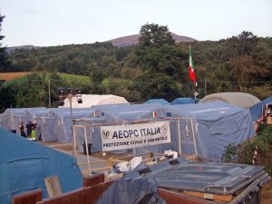 Terremoto - Apc Marta al campo d'accoglienza di Saletta