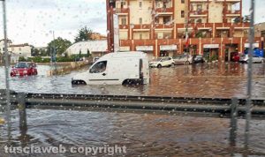 Maltempo - Viterbo - Tangenziale Ovest allagata