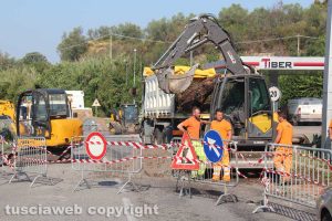 Viterbo - Maltempo - Sopralluogo in strada Bagni