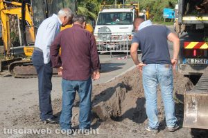 Viterbo - Maltempo - Sopralluogo in strada Bagni 