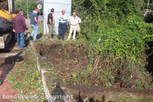 Viterbo - Maltempo - Sopralluogo in strada Bagni