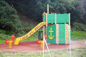 Viterbo - Imbrattati i giochi a valle Faul
