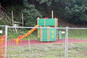 Viterbo - Imbrattati i giochi a valle Faul