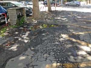 Viterbo - Il parcheggio in via del Pilastro
