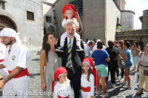Viterbo - Santa Rosa - Raffaele Ascenzi con moglie e figli