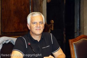 Viterbo - Festa dell'uva - Il presidente del Sodalizio dei Facchini Massimo Mecarini
