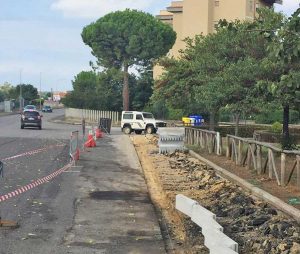 Tarquinia - Lavori in via Aldo Moro