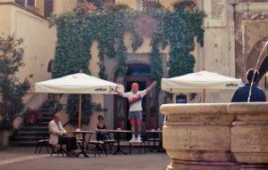 Lo spot Lavazza girato a Sutri con Agassi