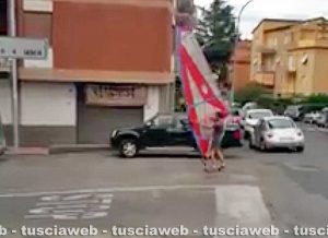Viterbo - Col windsurf in città