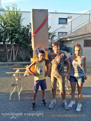 Viterbo - Gabriele Buzzi con i cugini Jacopo e Martina