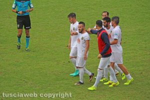 Sport - Calcio - L'esultanza dei gialloblù dopo il gol di Neglia