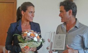 Marta - Tania di Mario col sindaco Lacchini