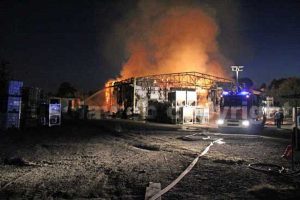 Viterbo - L'incendio alla Union printing