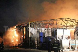 Viterbo - L'incendio alla Union printing