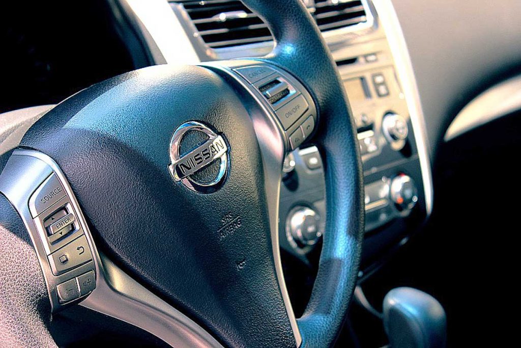 Il volante di un'automobile
