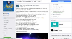 Il post del rapper Piotta che annuncia la partecipazione al Fleb