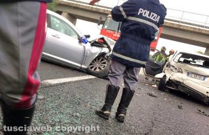 Viterbo - L'incidente sulla Superstrada