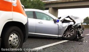 Viterbo - L'incidente sulla Superstrada