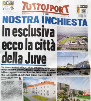 J Village - La prima pagina di Tuttosport