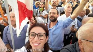 Roma - I viterbesi alla manifestazione del Pd per il sì al referendum costituzionale
