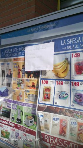 Viterbo - Furto all'Eurospin di Santa Barbara