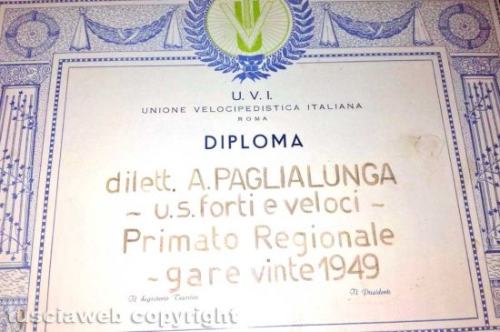 Ischia di Castro - Come eravamo - 1949 - Il ciclista Adige Paglialunga