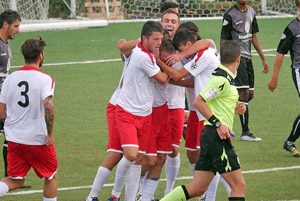 Sport - Calcio - Monterosi - L'esultanza dei biancorossi
