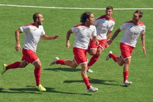 Sport - Calcio - Monterosi - L'esultanza dei biancorossi