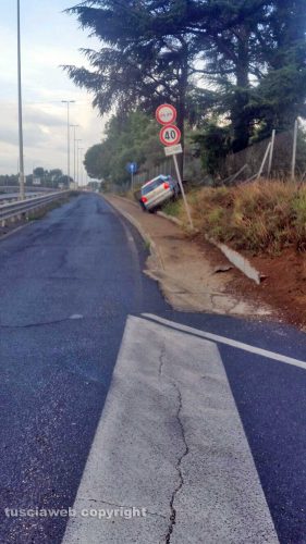 Viterbo - L'incidente sulla Tuscanese 