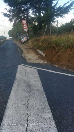 Viterbo - L'incidente sulla Tuscanese 